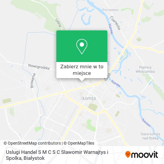 Mapa Uslugi Handel S M C S C Slawomir Warnajtys i Spolka
