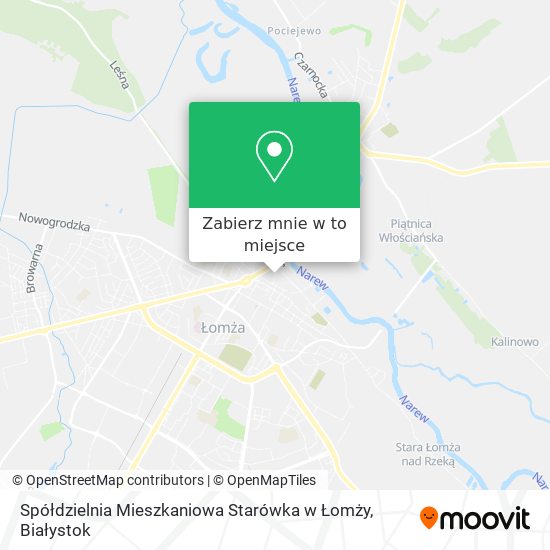 Mapa Spółdzielnia Mieszkaniowa Starówka w Łomży