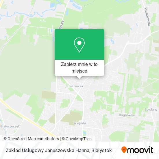 Mapa Zakład Usługowy Januszewska Hanna