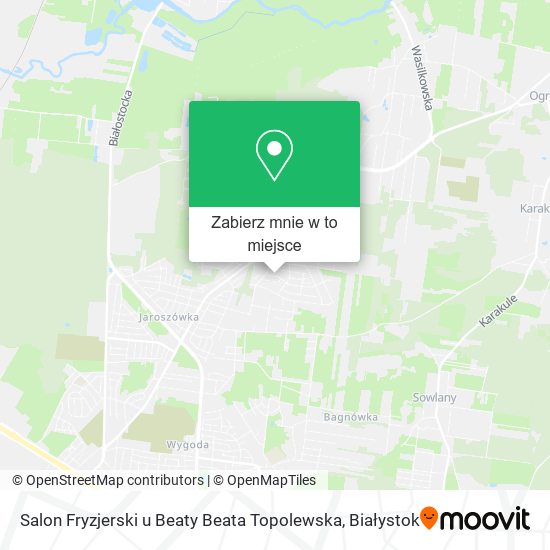 Mapa Salon Fryzjerski u Beaty Beata Topolewska