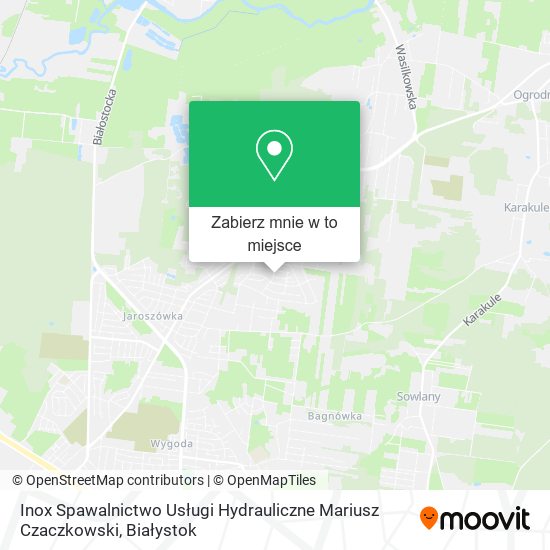 Mapa Inox Spawalnictwo Usługi Hydrauliczne Mariusz Czaczkowski