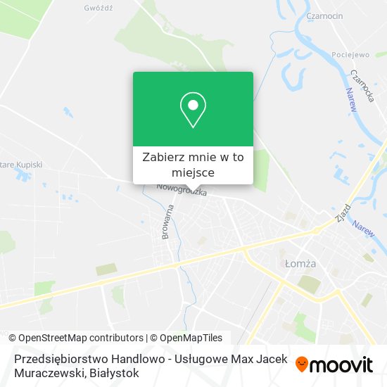 Mapa Przedsiębiorstwo Handlowo - Usługowe Max Jacek Muraczewski