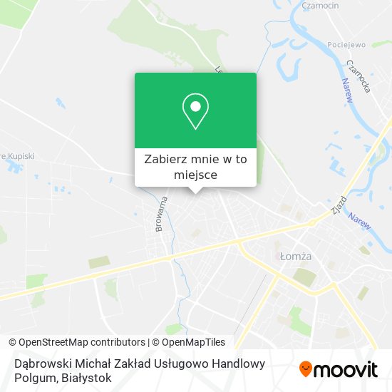 Mapa Dąbrowski Michał Zakład Usługowo Handlowy Polgum