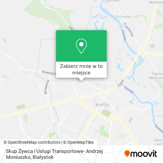 Mapa Skup Żywca i Usługi Transportowe- Andrzej Moniuszko