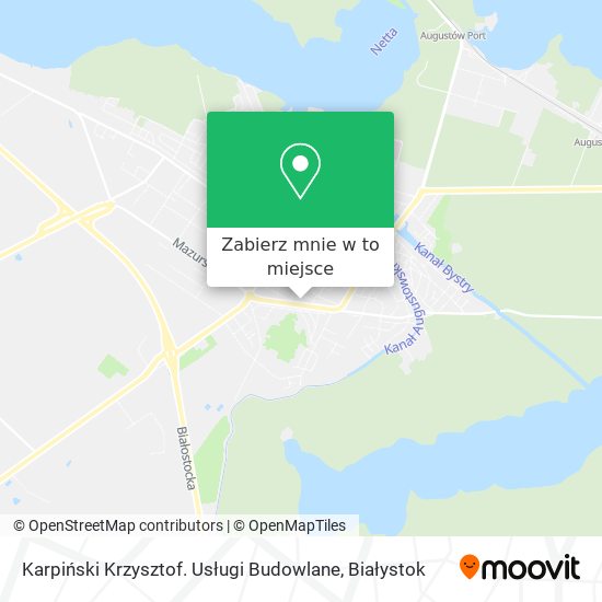 Mapa Karpiński Krzysztof. Usługi Budowlane