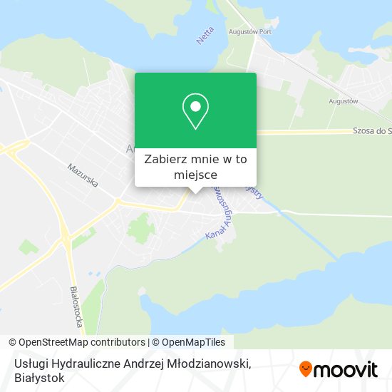 Mapa Usługi Hydrauliczne Andrzej Młodzianowski