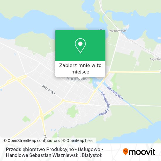 Mapa Przedsiębiorstwo Produkcyjno - Usługowo - Handlowe Sebastian Wiszniewski