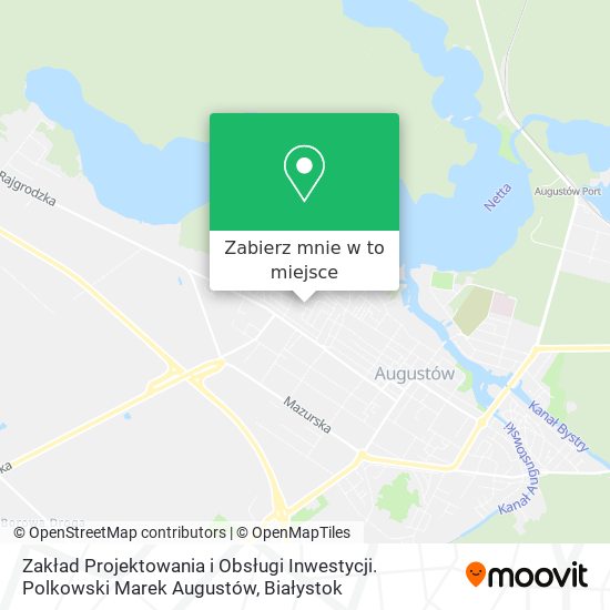Mapa Zakład Projektowania i Obsługi Inwestycji. Polkowski Marek Augustów