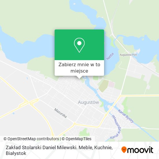 Mapa Zakład Stolarski Daniel Milewski. Meble, Kuchnie