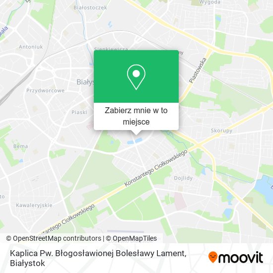 Mapa Kaplica Pw. Błogosławionej Bolesławy Lament