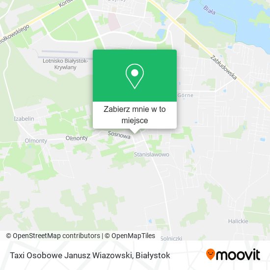 Mapa Taxi Osobowe Janusz Wiazowski