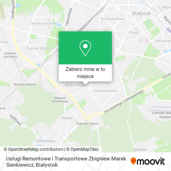 Mapa Usługi Remontowe i Transportowe Zbigniew Marek Sienkiewicz