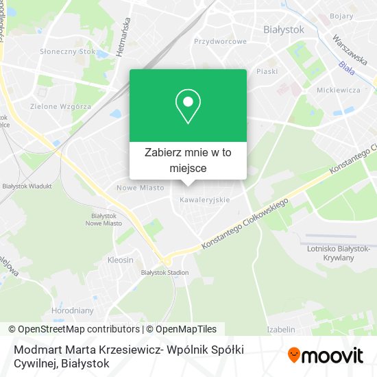 Mapa Modmart Marta Krzesiewicz- Wpólnik Spółki Cywilnej