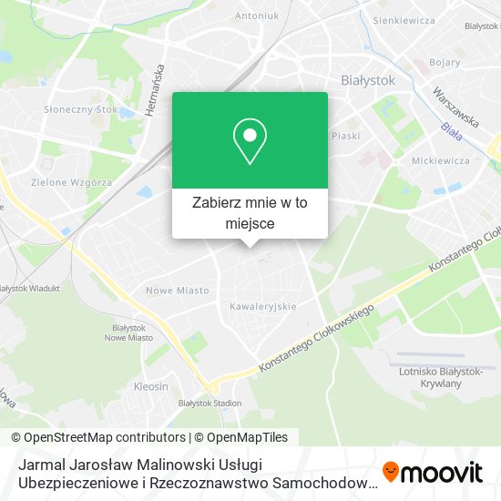 Mapa Jarmal Jarosław Malinowski Usługi Ubezpieczeniowe i Rzeczoznawstwo Samochodowe /Skrót: Jarmal Jaros