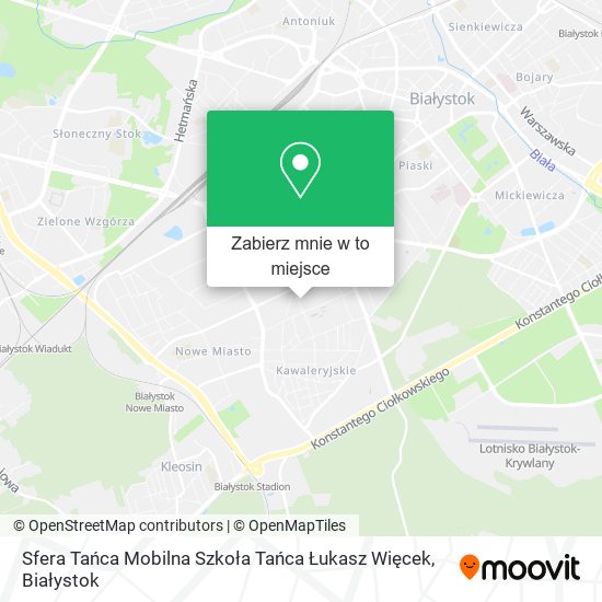 Mapa Sfera Tańca Mobilna Szkoła Tańca Łukasz Więcek