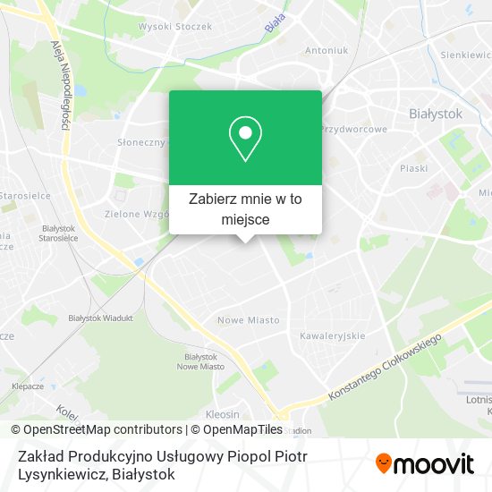 Mapa Zakład Produkcyjno Usługowy Piopol Piotr Lysynkiewicz
