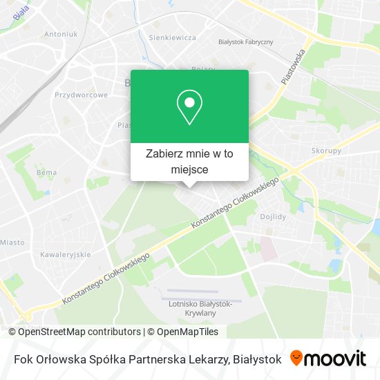 Mapa Fok Orłowska Spółka Partnerska Lekarzy