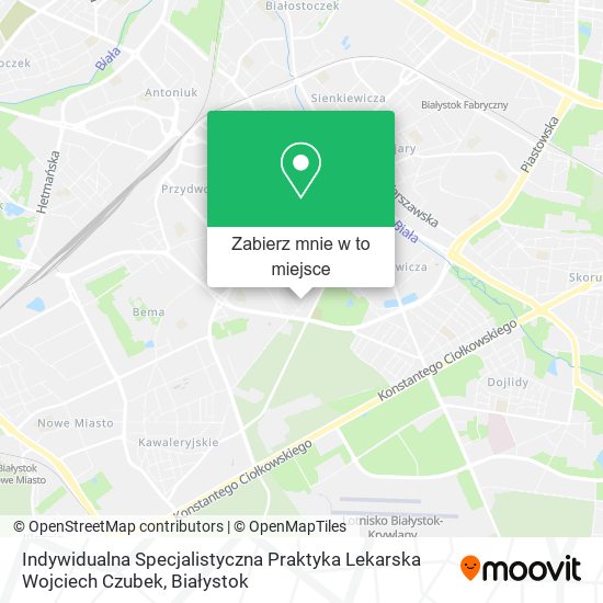 Mapa Indywidualna Specjalistyczna Praktyka Lekarska Wojciech Czubek