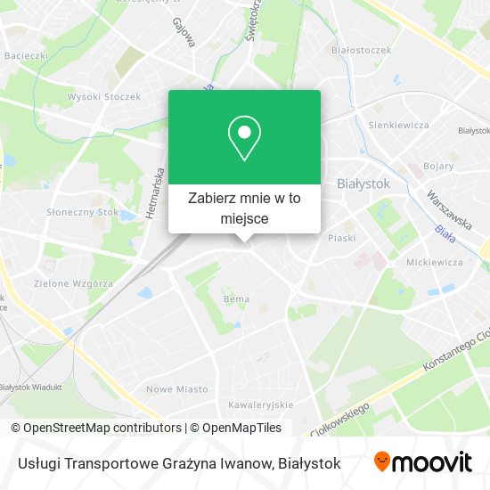 Mapa Usługi Transportowe Grażyna Iwanow
