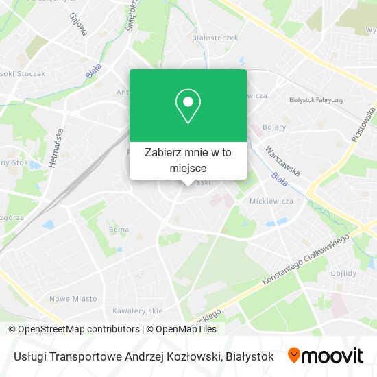 Mapa Usługi Transportowe Andrzej Kozłowski