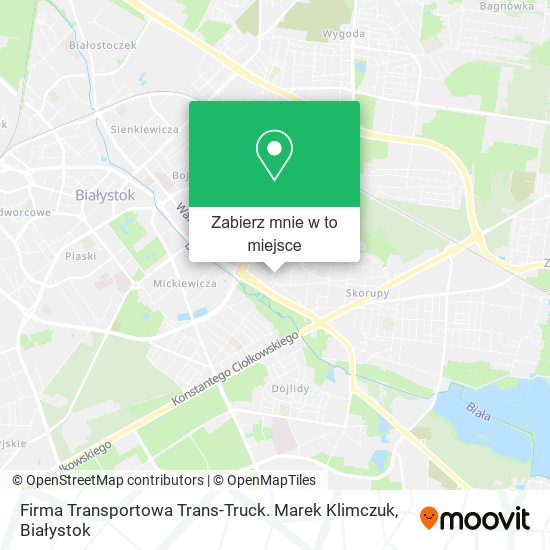 Mapa Firma Transportowa Trans-Truck. Marek Klimczuk
