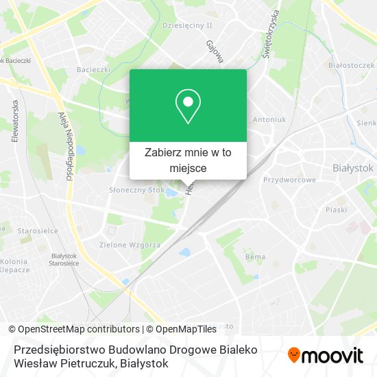Mapa Przedsiębiorstwo Budowlano Drogowe Bialeko Wiesław Pietruczuk