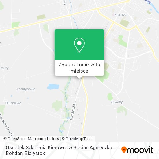 Mapa Ośrodek Szkolenia Kierowców Bocian Agnieszka Bohdan