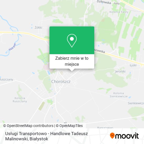 Mapa Usługi Transportowo - Handlowe Tadeusz Malinowski