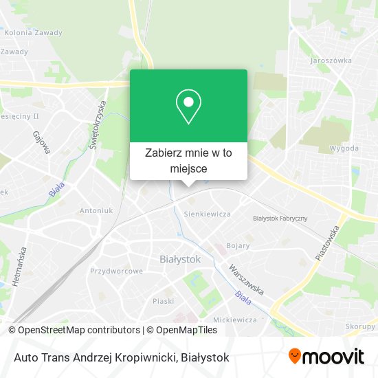 Mapa Auto Trans Andrzej Kropiwnicki