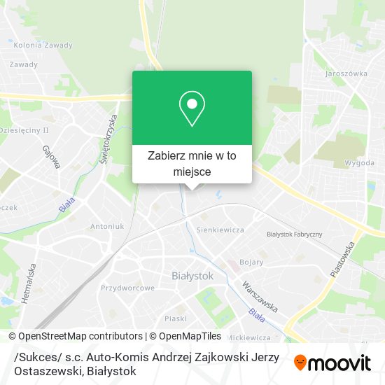 Mapa /Sukces/ s.c. Auto-Komis Andrzej Zajkowski Jerzy Ostaszewski