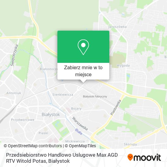 Mapa Przedsiebiorstwo Handlowo Uslugowe Max AGD RTV Witold Potas