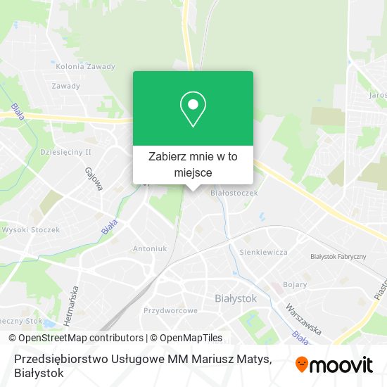Mapa Przedsiębiorstwo Usługowe MM Mariusz Matys
