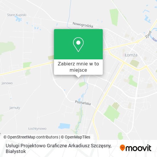 Mapa Usługi Projektowo Graficzne Arkadiusz Szczęsny