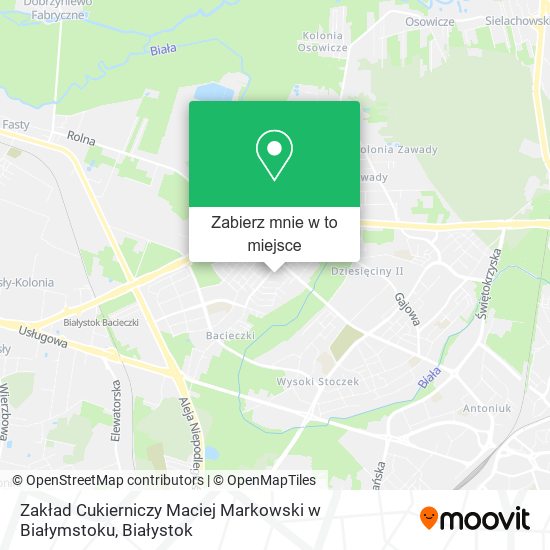 Mapa Zakład Cukierniczy Maciej Markowski w Białymstoku