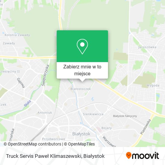 Mapa Truck Servis Paweł Klimaszewski