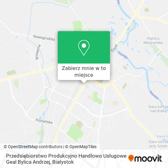 Mapa Przedsiębiorstwo Produkcyjno Handlowo Usługowe Geal Bylica Andrzej