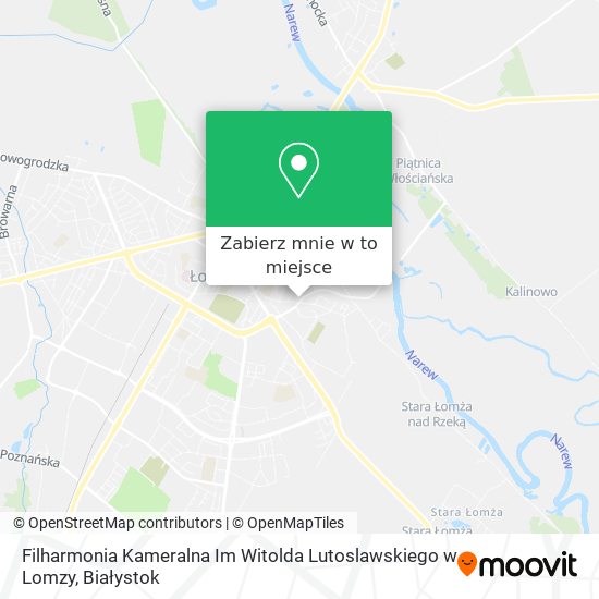 Mapa Filharmonia Kameralna Im Witolda Lutoslawskiego w Lomzy