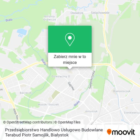 Mapa Przedsiębiorstwo Handlowo Usługowo Budowlane Terabud Piotr Samojlik