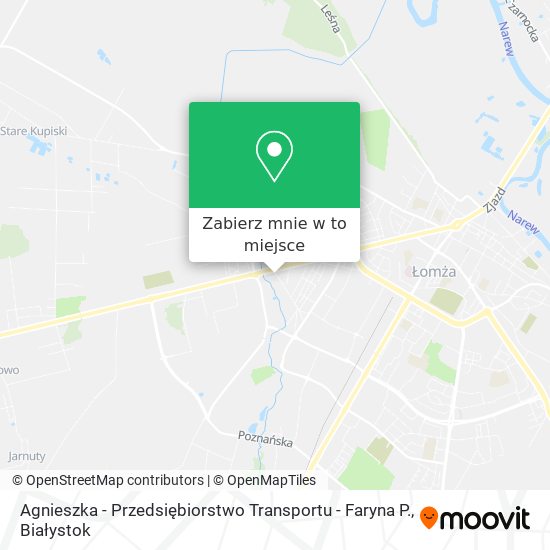 Mapa Agnieszka - Przedsiębiorstwo Transportu - Faryna P.