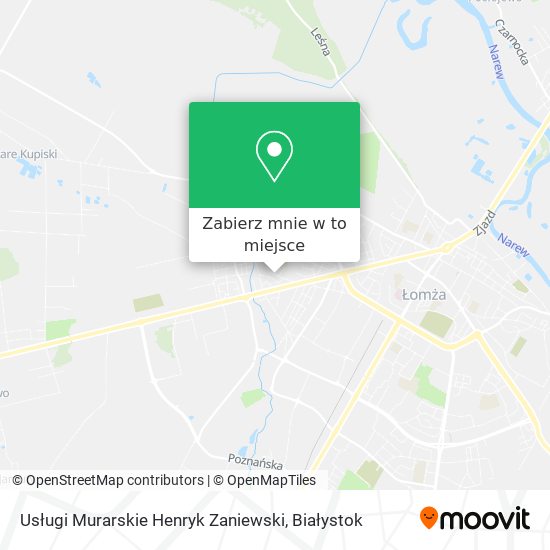 Mapa Usługi Murarskie Henryk Zaniewski