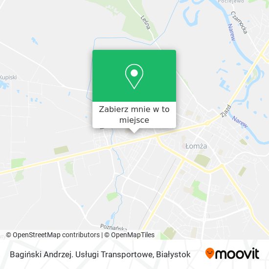 Mapa Bagiński Andrzej. Usługi Transportowe