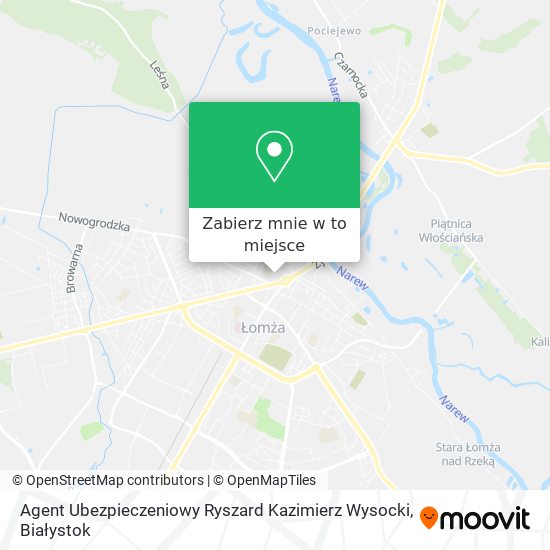 Mapa Agent Ubezpieczeniowy Ryszard Kazimierz Wysocki
