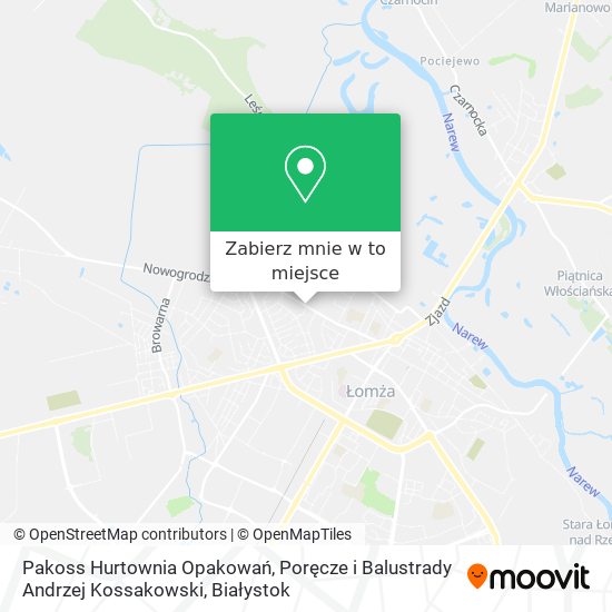 Mapa Pakoss Hurtownia Opakowań, Poręcze i Balustrady Andrzej Kossakowski