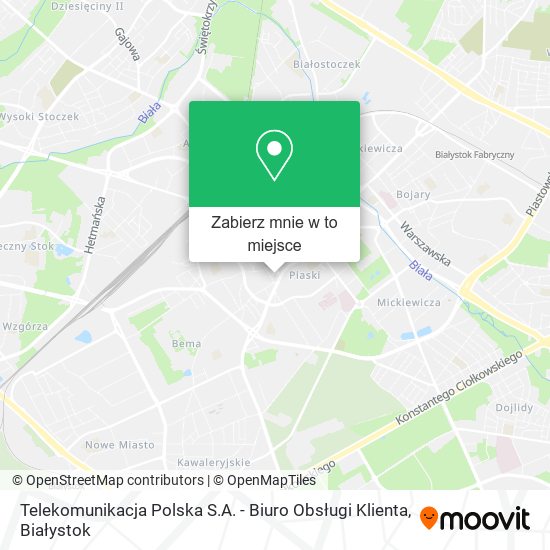Mapa Telekomunikacja Polska S.A. - Biuro Obsługi Klienta