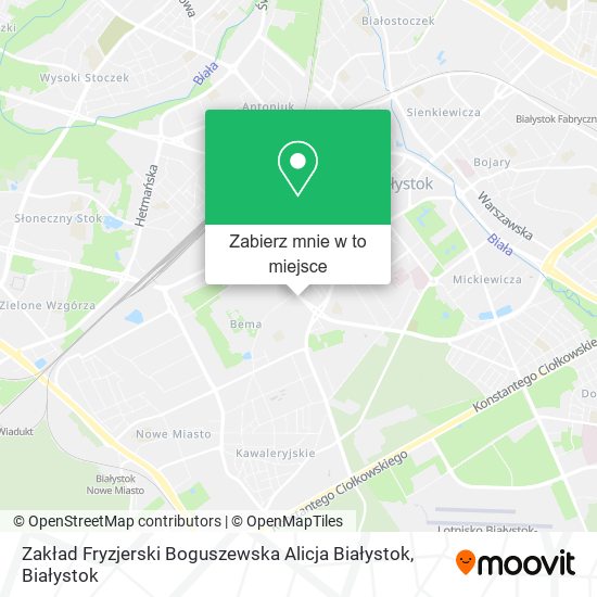 Mapa Zakład Fryzjerski Boguszewska Alicja Białystok