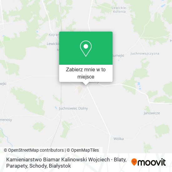 Mapa Kamieniarstwo Biamar Kalinowski Wojciech - Blaty, Parapety, Schody