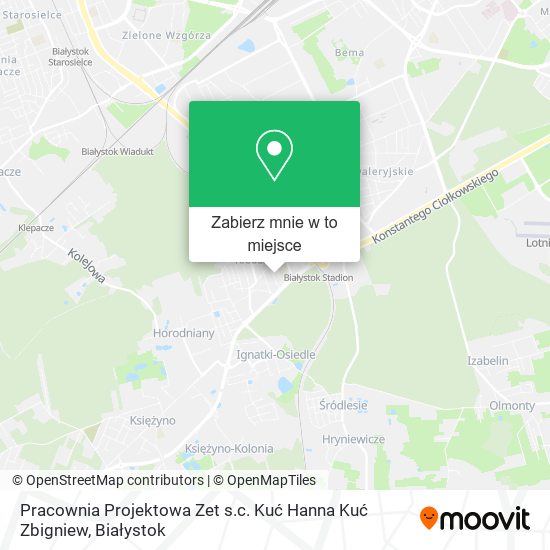 Mapa Pracownia Projektowa Zet s.c. Kuć Hanna Kuć Zbigniew