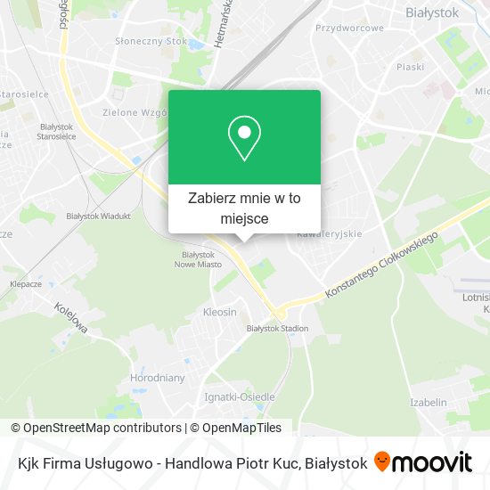 Mapa Kjk Firma Usługowo - Handlowa Piotr Kuc
