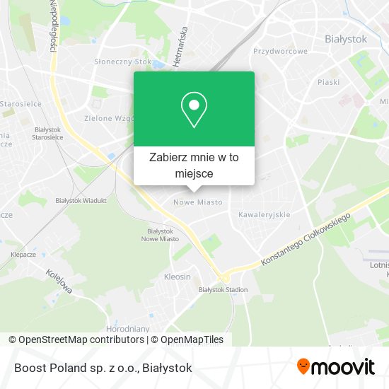 Mapa Boost Poland sp. z o.o.