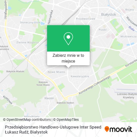 Mapa Przedsiębiorstwo Handlowo-Usługowe Inter Speed Łukasz Rudź